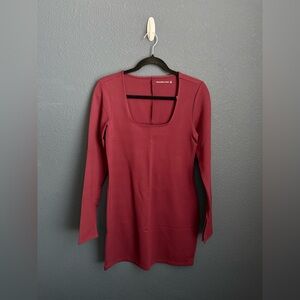 Abercrombie Burgundy Long Sleeve Dress